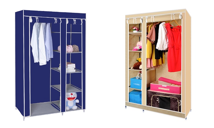 Portable Canvas Wardrobe Groupon Goods