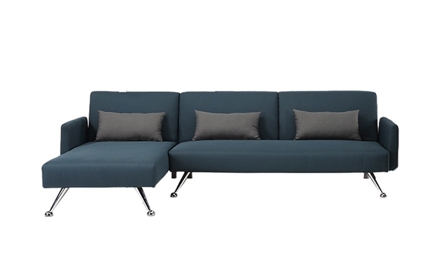 casablanca fabric platform sofa bed with storage