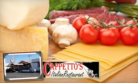 $10 for $25 Worth of Italian Fare and Drinks at Cappetto's Italian Restaurant - Primary Image