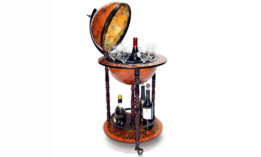 Image 2: Globe Bar Drinks Cabinet