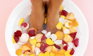 Relaxing reflexology with ionic foot soak session