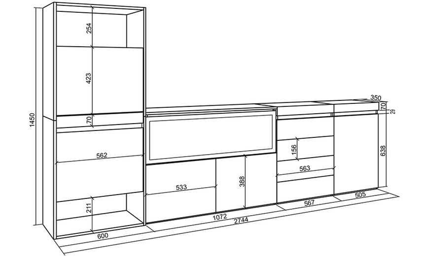 Image 38: Scarpiera, Credenza, Camino elettrico