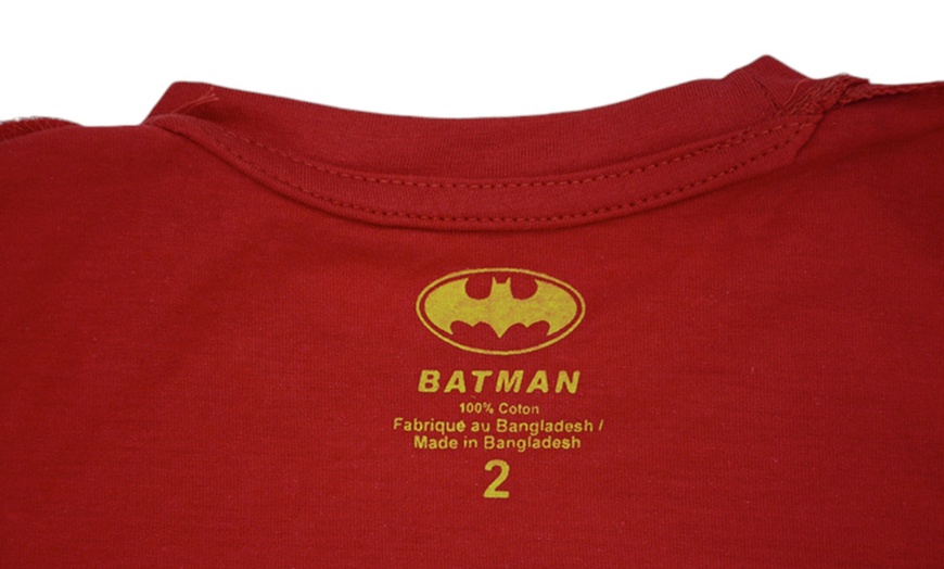 Image 10: Kids T-Shirts and Shorts Set Batman Print Outfits