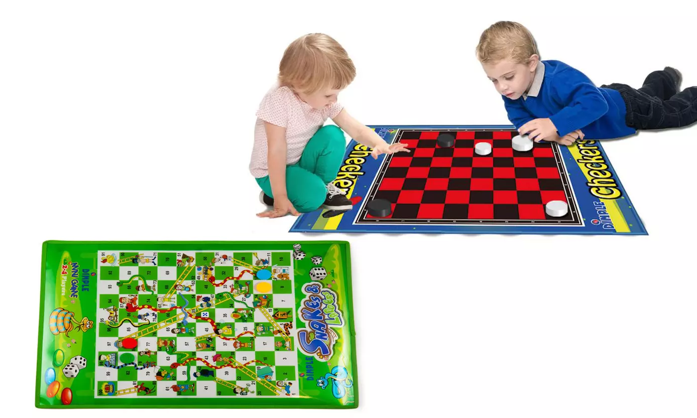 Dimple Life-Size Checkers and Snakes & Ladders Games - Primary Image