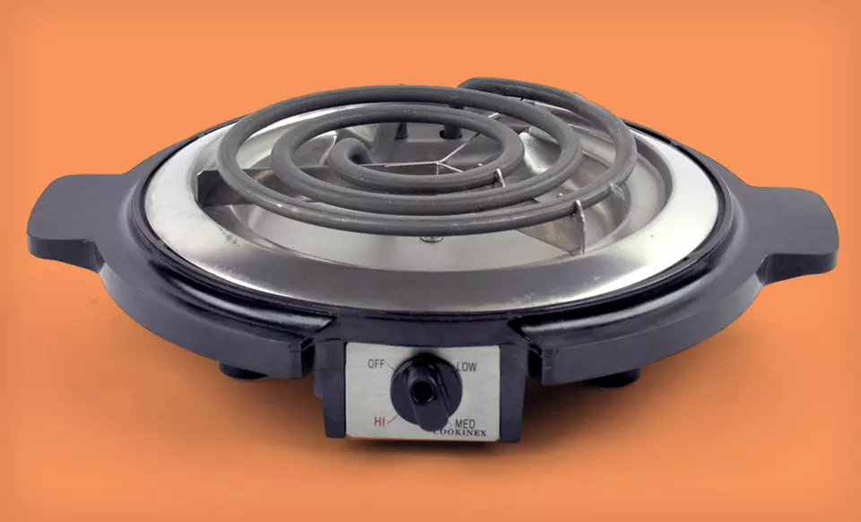 Electric Cooking Burner with Cool-Touch Handles - Primary Image