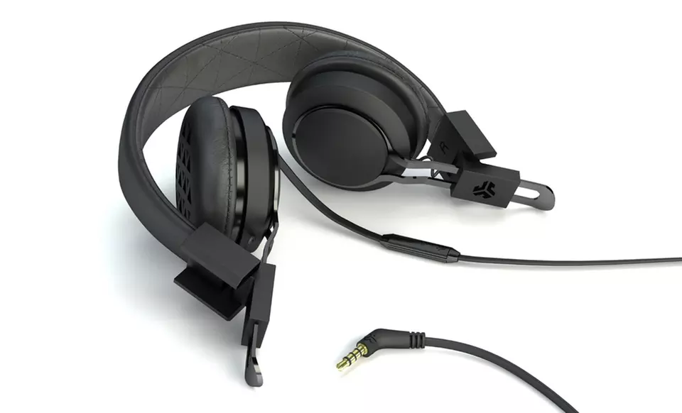 JLab Intro on-Ear Headphones with Universal Microphone in Black. - Second Medium