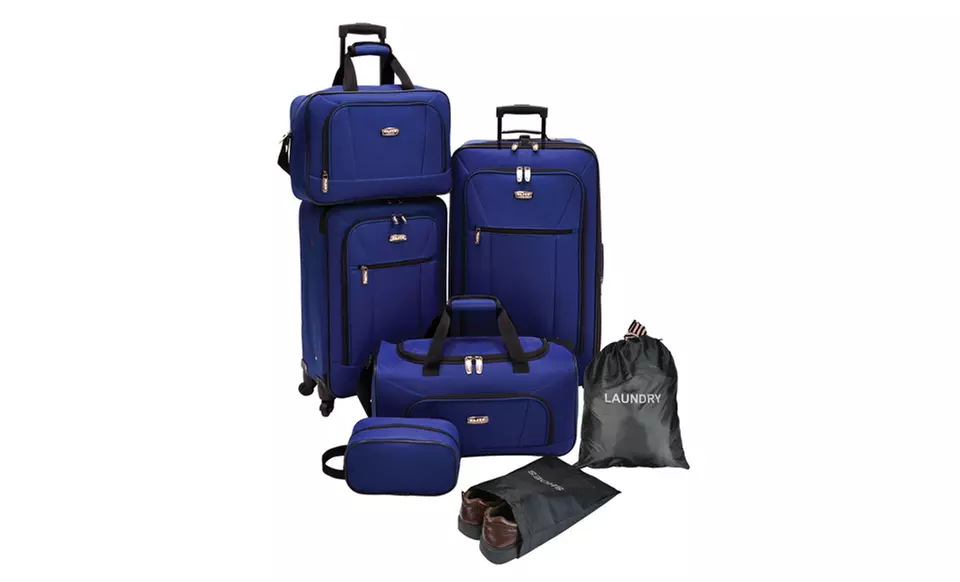 Elite Spinner Luggage Set with Shoe and Laundry Bags (5-Piece) - Second Medium
