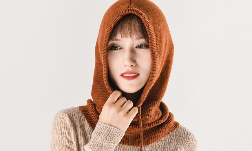 Image 7: Women's Winter Knitted Hood Beanie