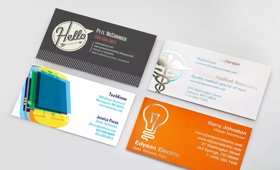 500 Premium or 250 Brilliant Finish Business Cards from Vistaprint - Primary Image