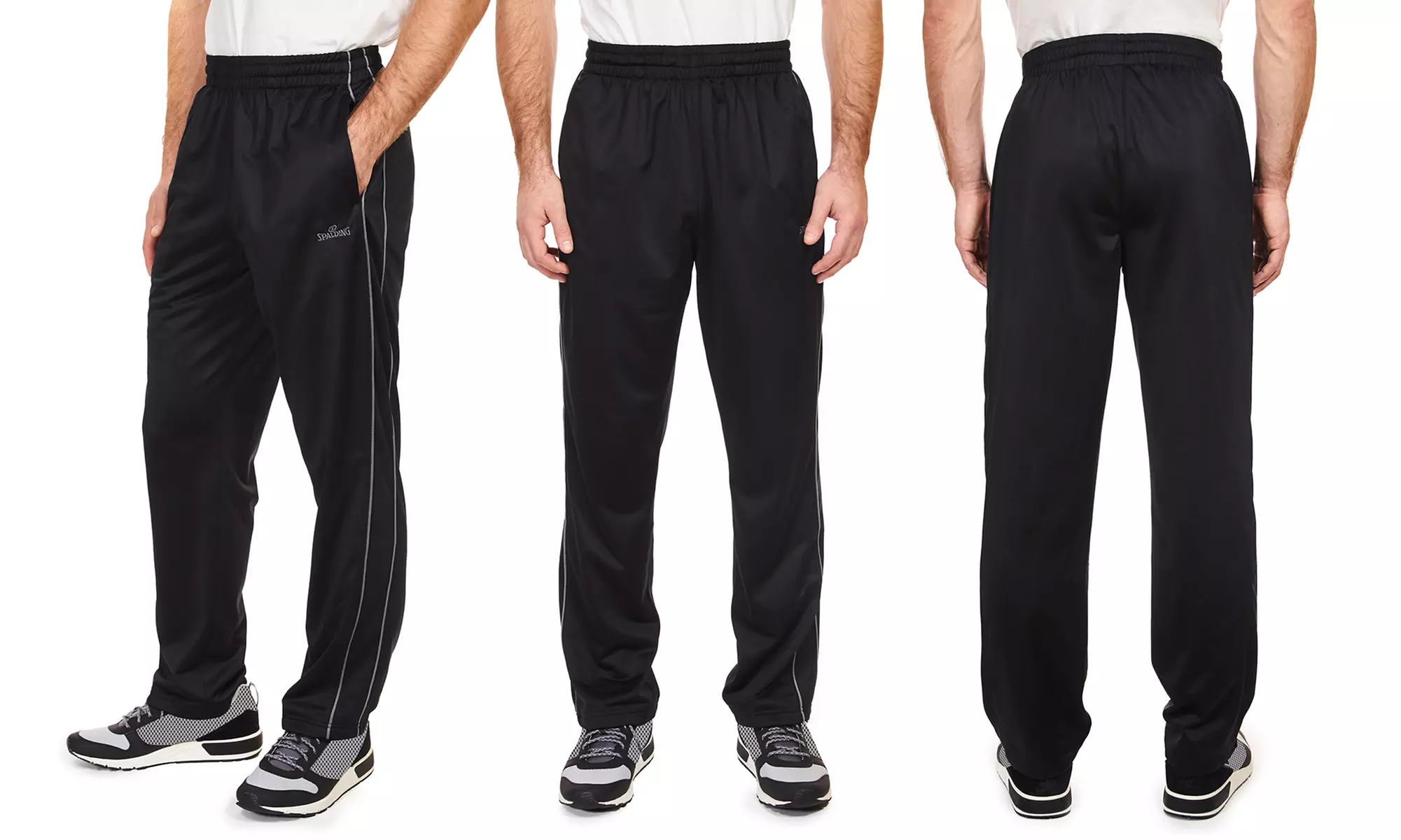 Spalding Men's Tricot 2 Pipe Active Throwback Track Pants(Size S) - Second Medium