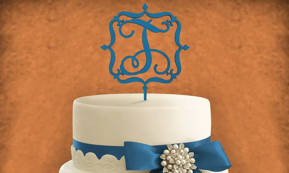 6" Single-Letter Wooden Cake Topper from aMonogram Art (Half Off). Choose From Three Options. - Primary Image