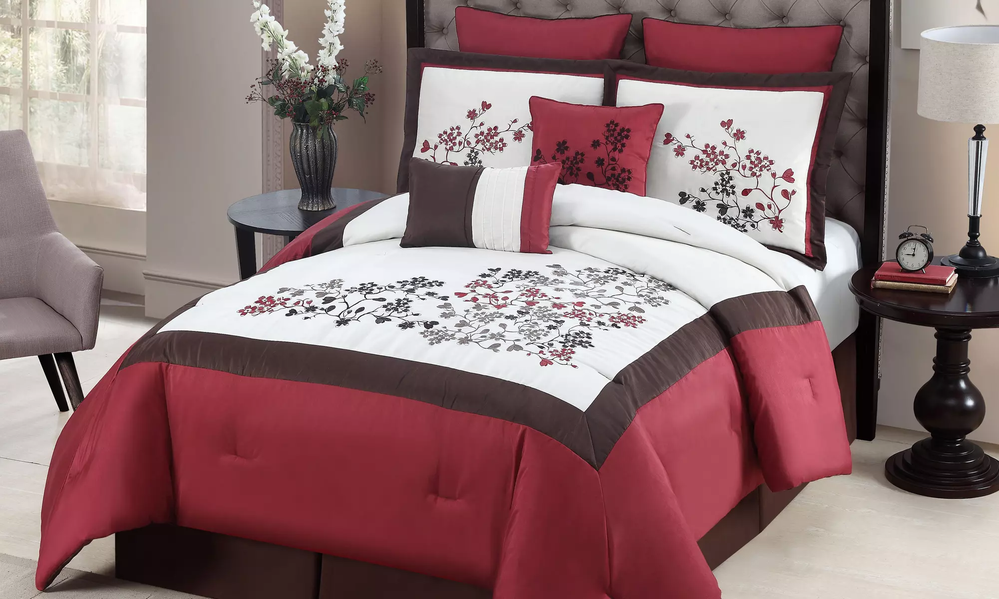 Aaron 8-Piece Embroidered Comforter Set - Primary Image