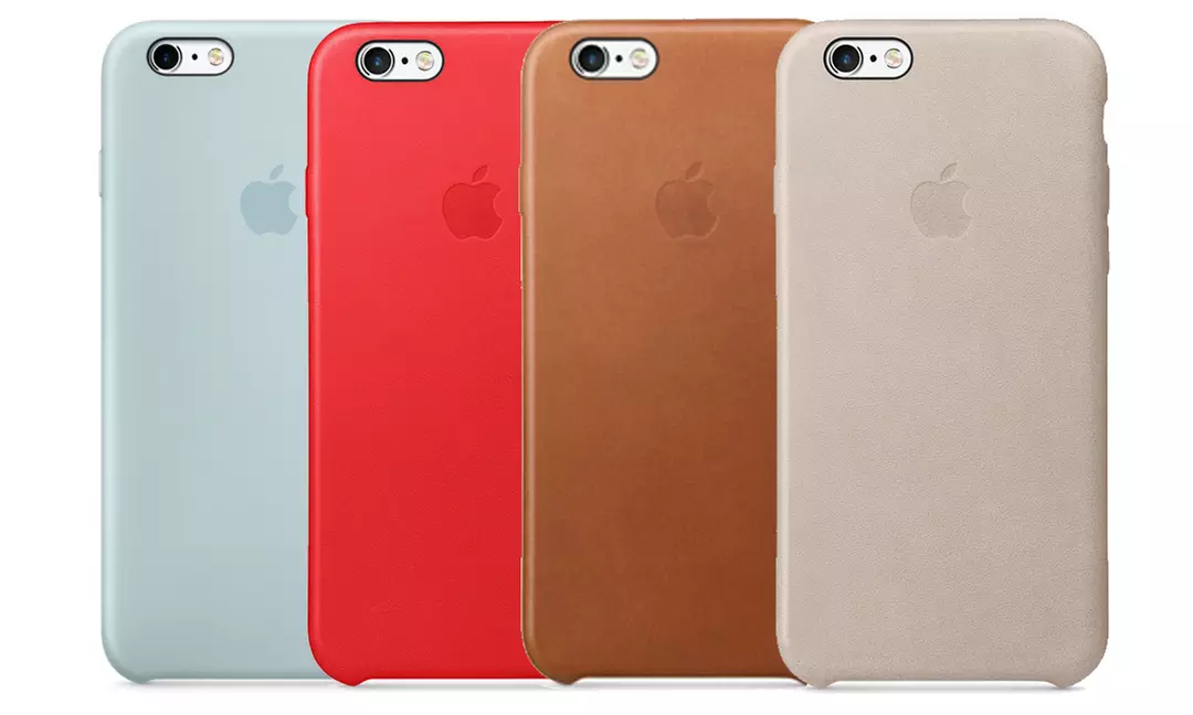 Apple Authentic Leather or Silicone Case for iPhone 5/5s/SE, 6/6s, or 6 Plus/6s Plus - Primary Image