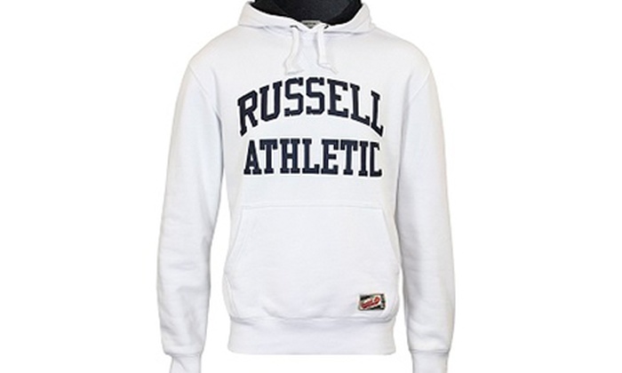 russell athletic white sweatshirt