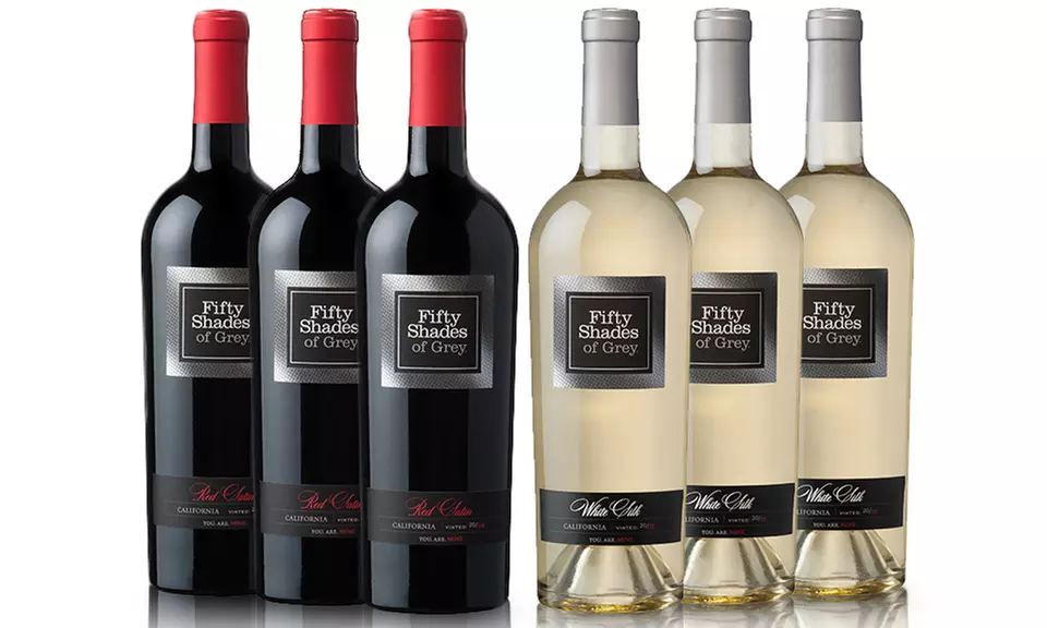 50 Shades of Grey Red Satin or White Silk Wine (6-Pack) - Primary Image