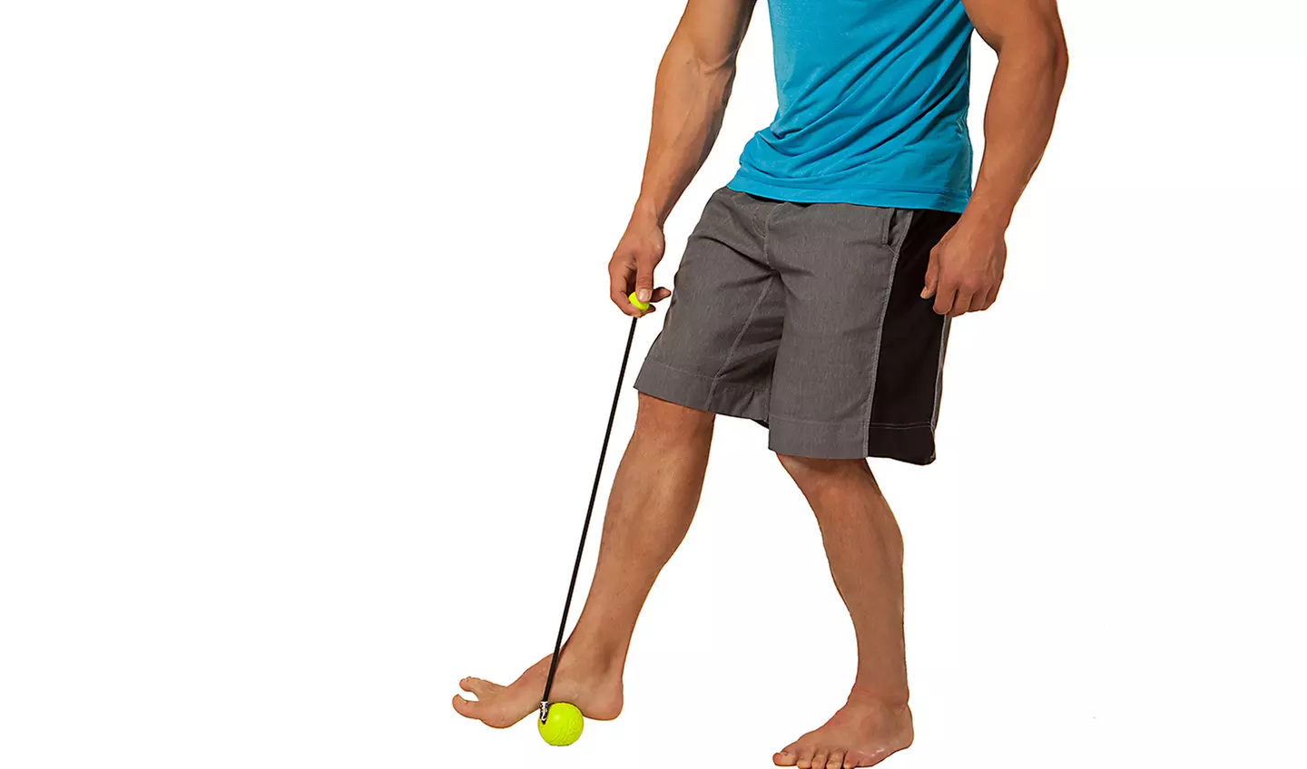 GoFit GoBall Therapeutic Massage Ball on a Rope with Therapy Poster - Second Medium