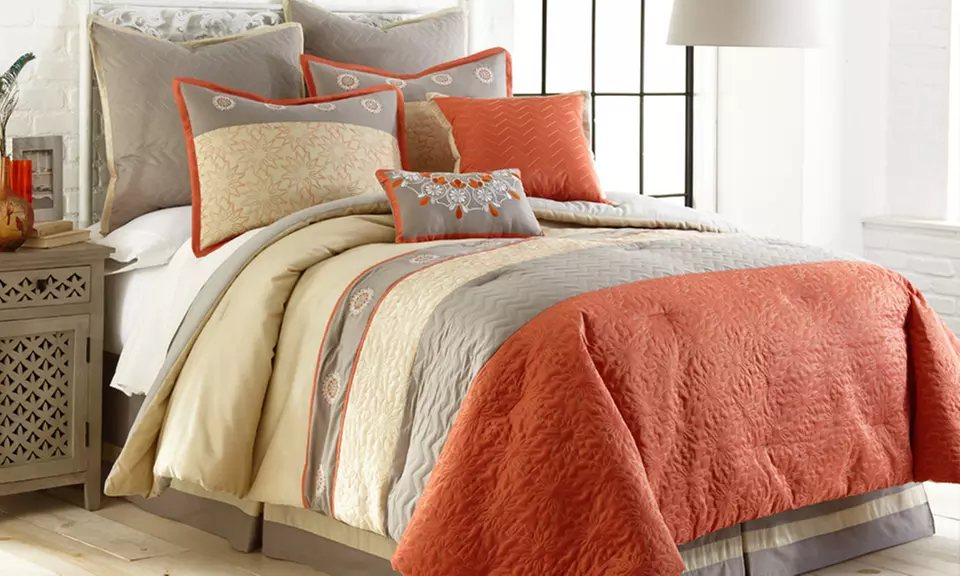 Embroidered Comforter Set (8-Piece) - Primary Image