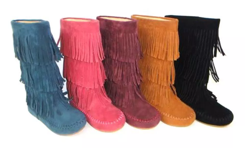 Shoes of Soul Kids' Fringe Boot. Multiple Colors Available. Free Returns. - Primary Image