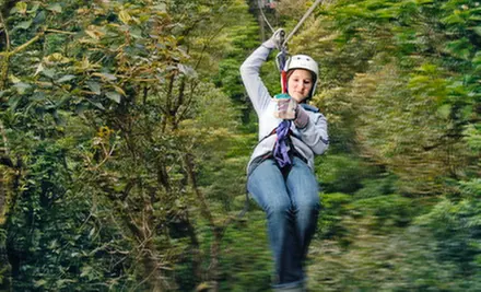$64 for a Zipline Canopy Tour for Two at Squire Boone Caverns Zipline Course ($118 Value) - Primary Image
