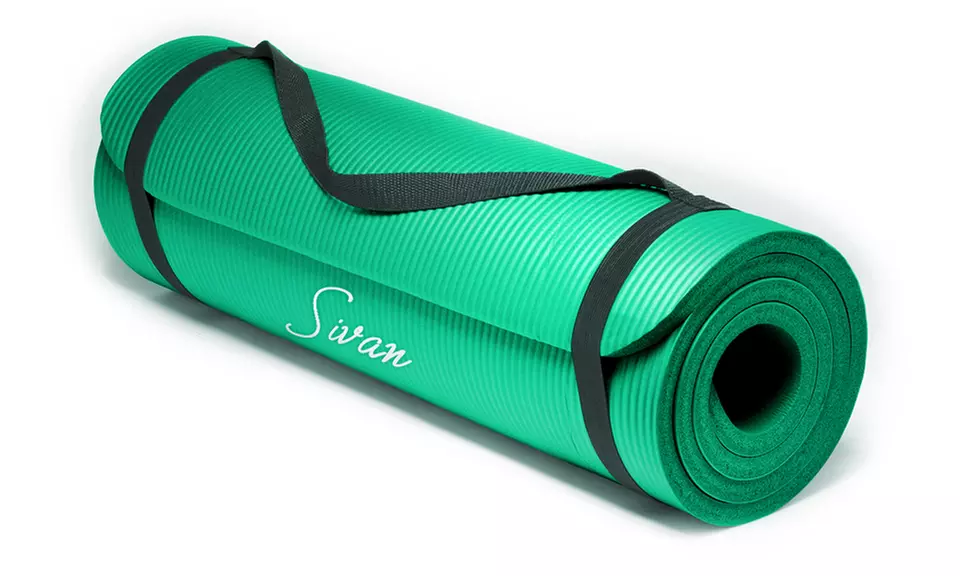 Sivan Health and Fitness Extra-Thick NBR Comfort Foam Yoga Mat for Exercise, Yoga, and Pilates - Second Medium