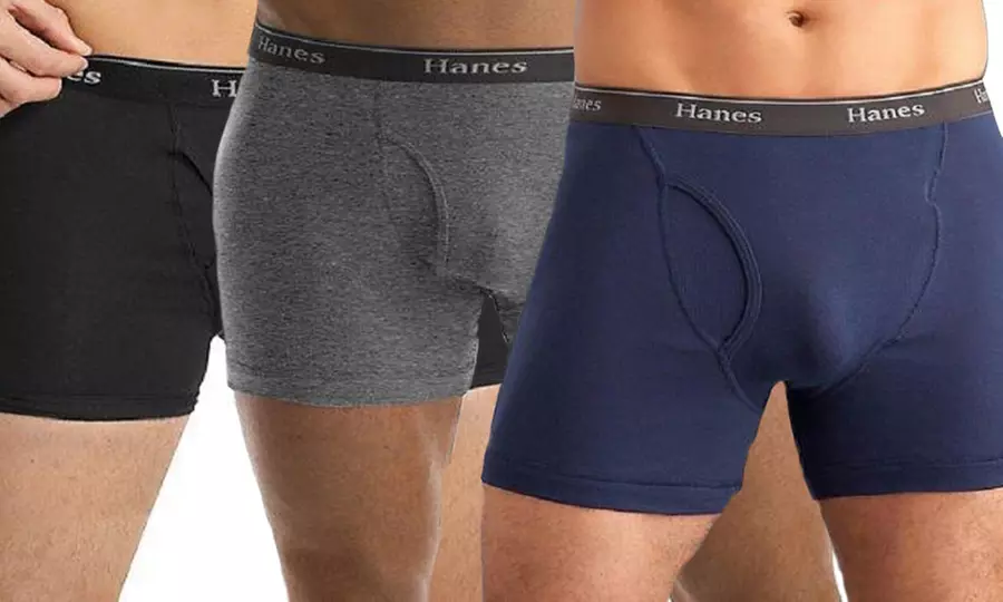 Hanes 100% Cotton Tagless Stretch Boxer Briefs (12 Pairs) - Primary Image