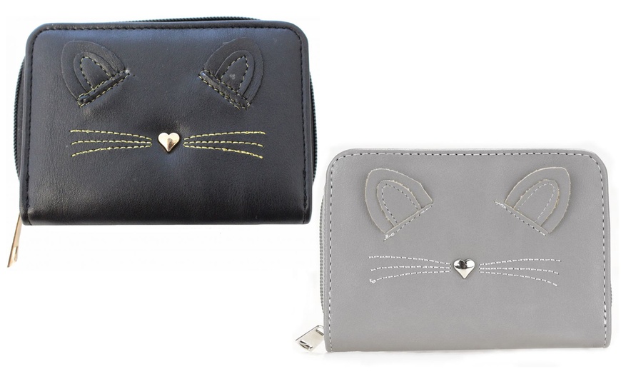 Image 9: Multi-Compartment Cat Wallet