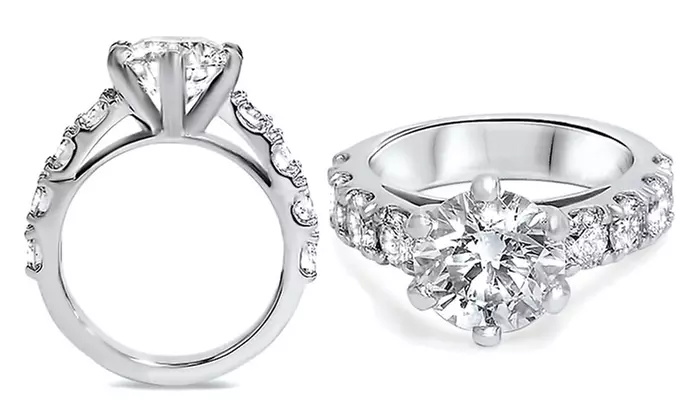 4.50 CTTW Diamond Ring in 14K White Gold by Bliss Diamond - Primary Image