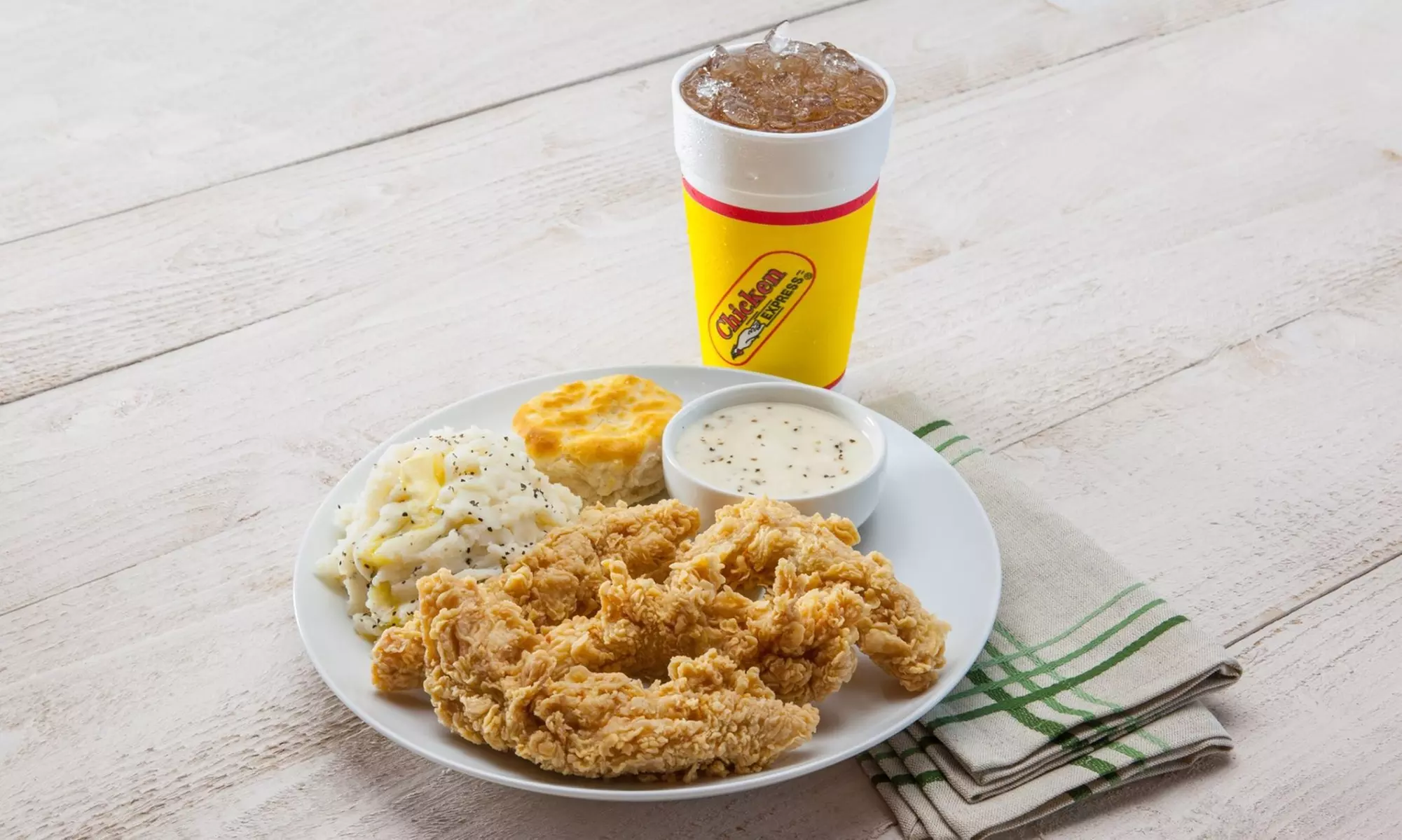 Food and Drink for Takeout and Dine-in if Available at Chicken Express (Up to 30% Off). Three Options Available. - Primary Image