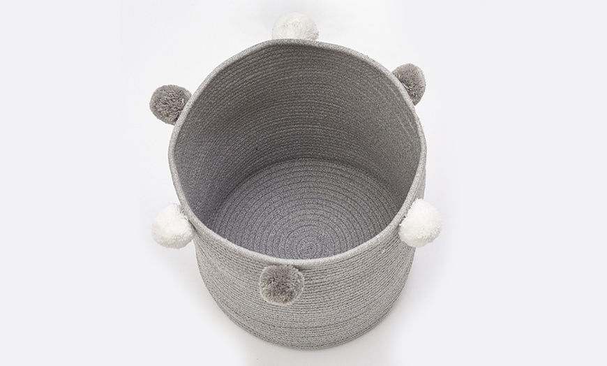 Image 7: Cotton Rope Basket for Laundry and Toy Storage