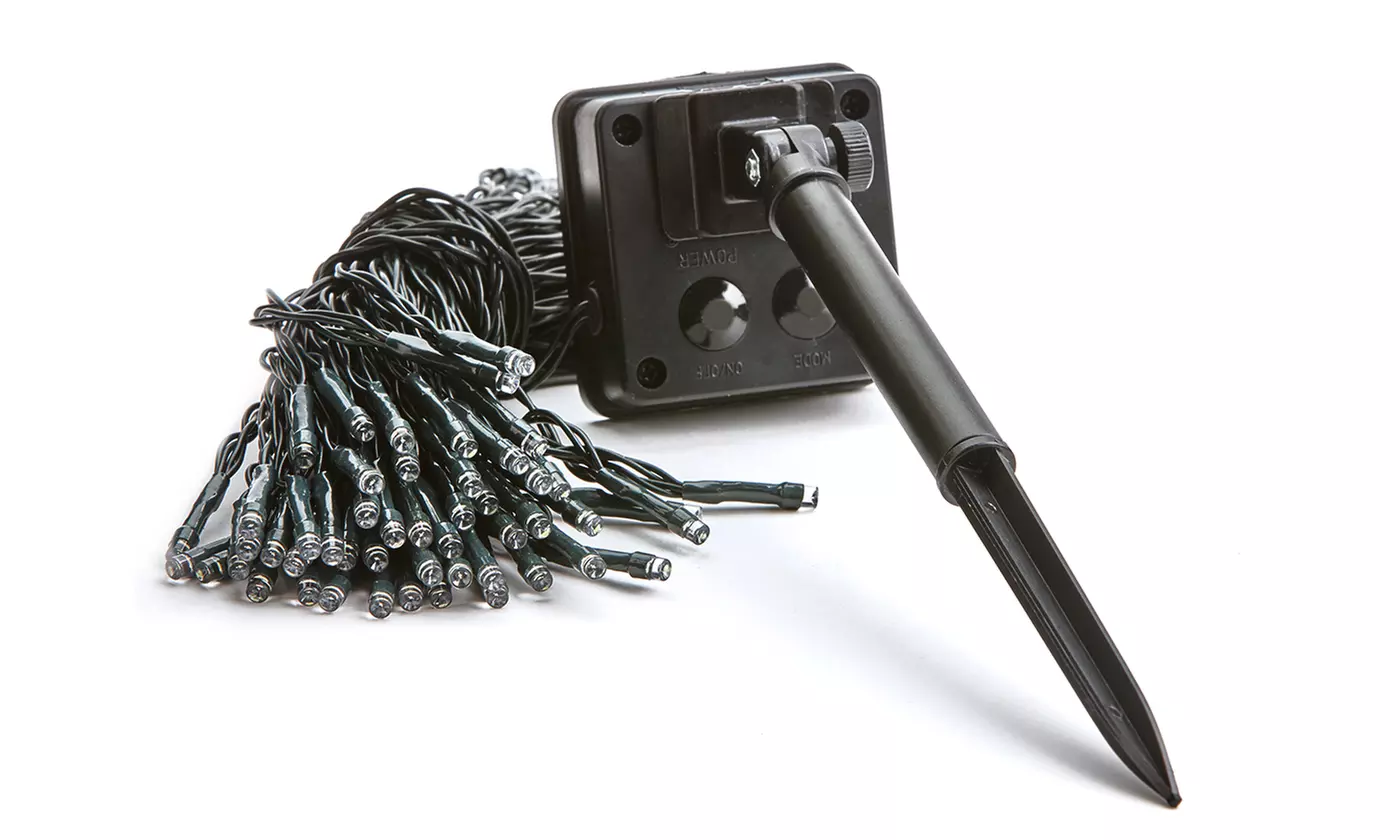 17-Meter White LED Solar-Powered Fairy Lights - Image 3