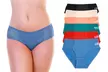 6 Pack Angelina Women's Cotton Hiphugger Panties in Assorted Designs - Second Medium