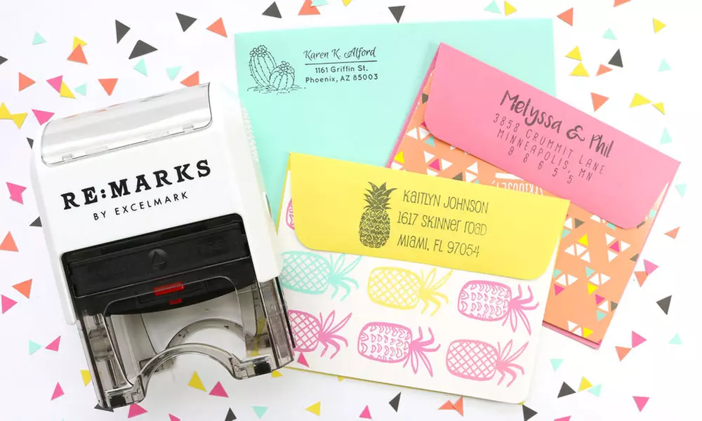Custom Rectangle Self-Inking Stamps from ExcelMark (Up to 72% Off) - Primary Image