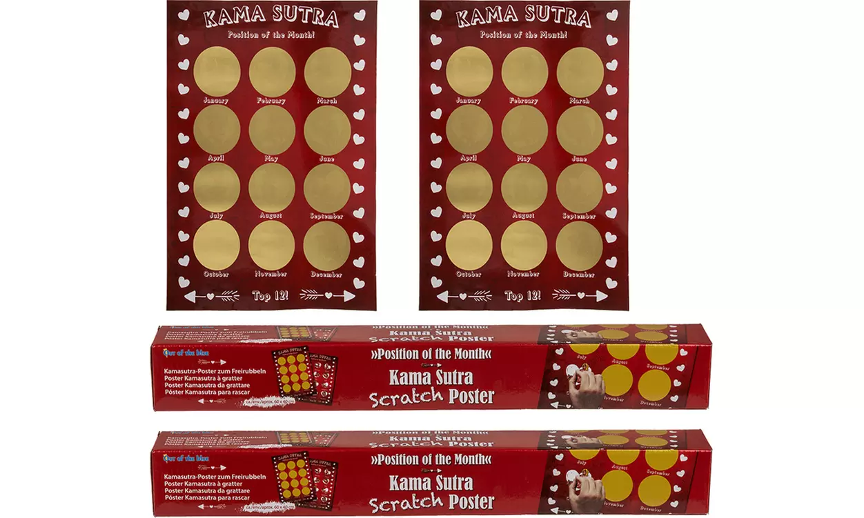1 ou 2 jeux sous forme de poster à gratter du Kamasutra - Image 2