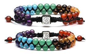 Double Layer Seven Chakra Crystals Bracelet