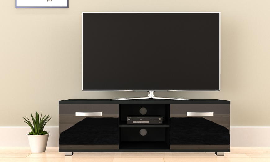 Image 8: Vida Designs Cosmo Two-Door TV Unit with Optional LED