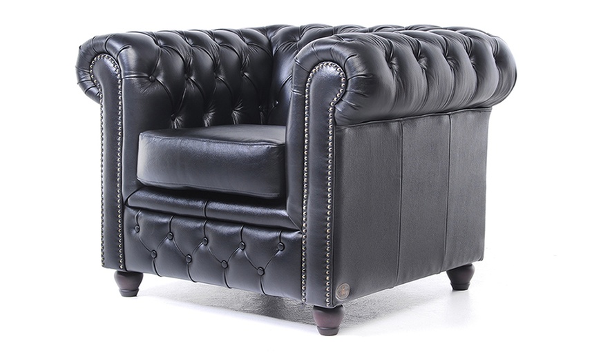 Image 15: Sofas Chesterfield en cuir authentiques 