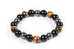 1x, 2x oder 4x Unisex-Armband „Dreifacher Schutz“ mit Tigerauge, Hämatit und schwarzem Obsidian inkl. Versand - Second Medium
