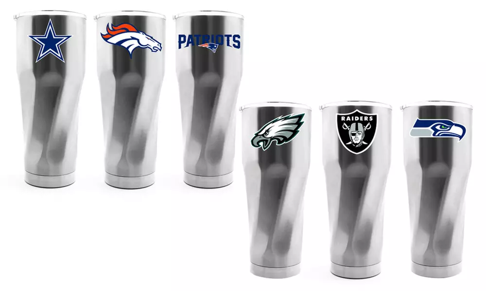 NFL Stainless Steel Travel Tumbler with Swirl Base and Lid (30 Oz.) - Primary Image