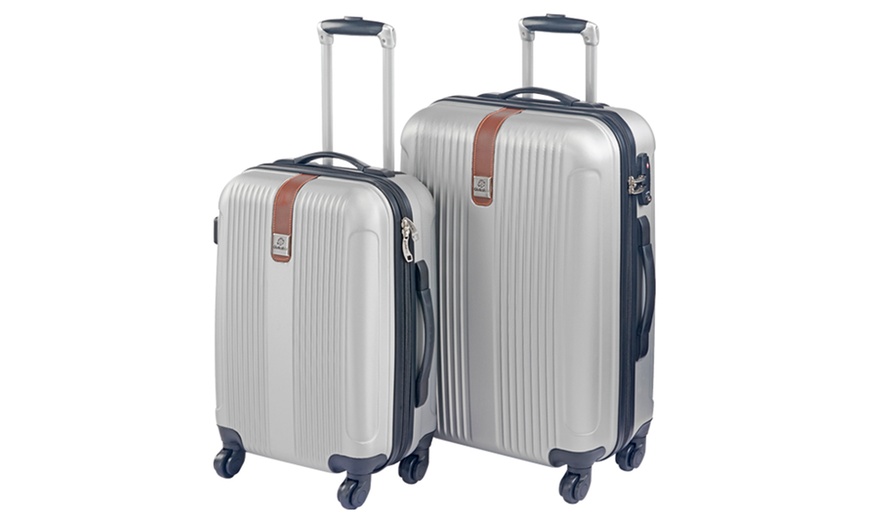 Image 3: Two-Piece ABS Suitcase Set