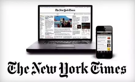 $1 for an Eight-Week Digital Subscription to "The New York Times" ($15.99 Value) - Primary Image