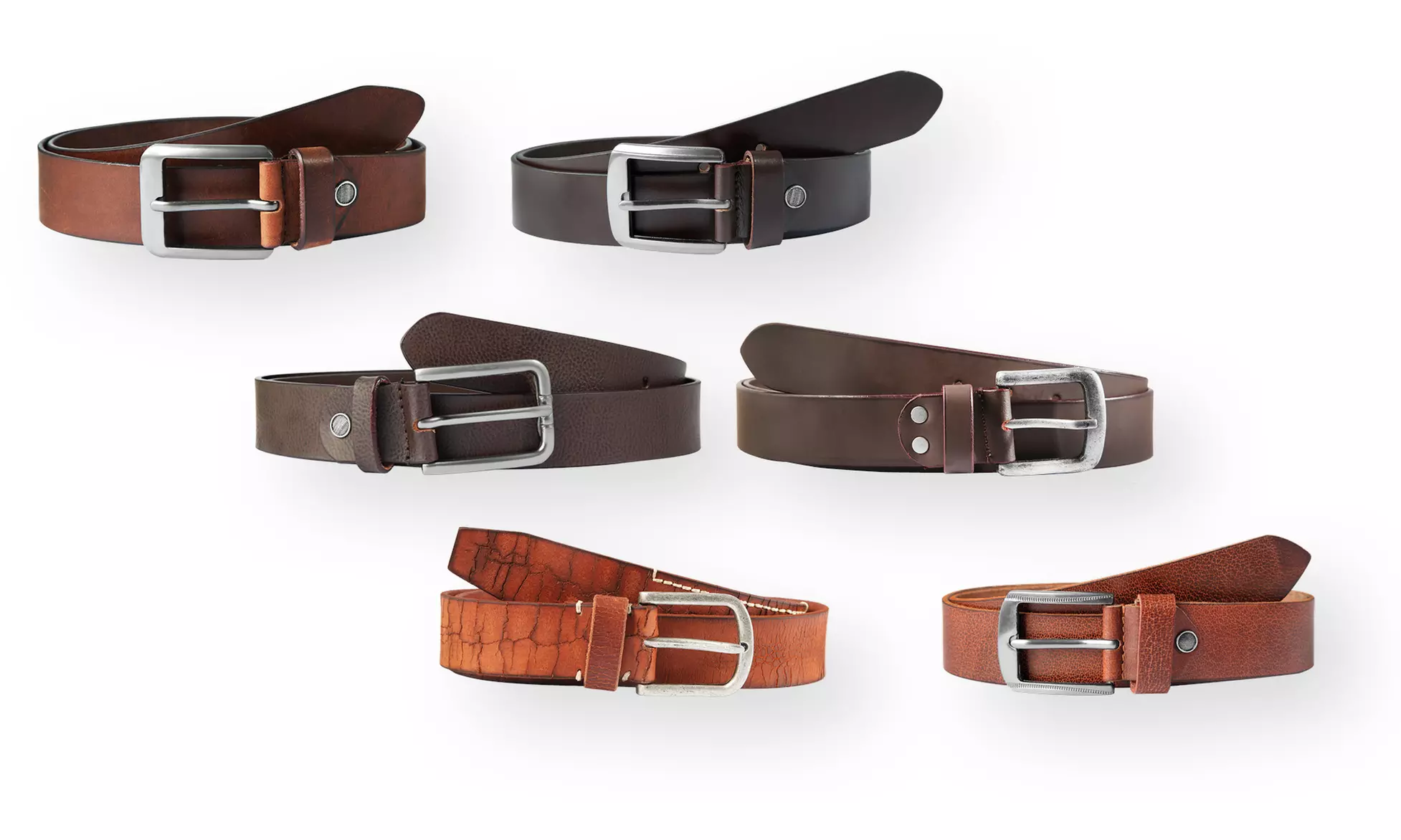 Leonardo Verrelli Leder-Gürtel in Brauntönen im Modell und in der Länge nach Wahl - Primary Image