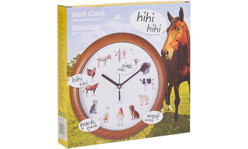 Image 5: Animal Wall Clock with Sound