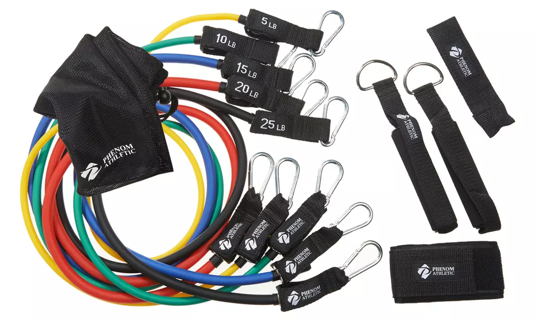 Phenom Resistance-Band Kit with Door Anchor, Ankle Strap, and Carrying Bag - Primary Image