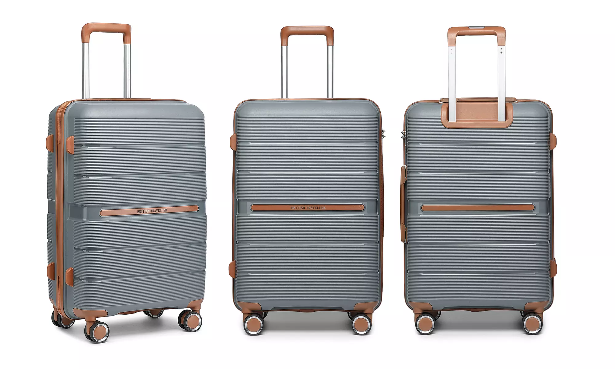 1x oder 3x British Traveller Hartschalenreisekoffer