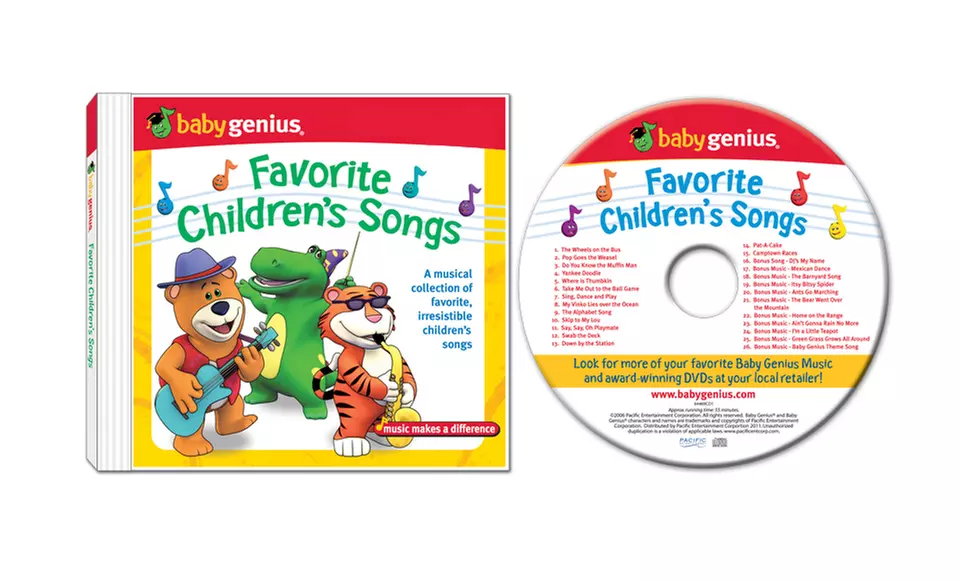 Baby Genius Toddler 3-DVD and 2-CD Collection. Free Returns. - Second Medium