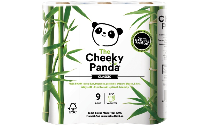 Image 3: 45 Rolls of The Cheeky Panda Three-Ply Classic White Toilet Tissue