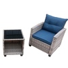 Image 2: Three-Piece FurnitureOne Rattan-Effect Bistro Set 