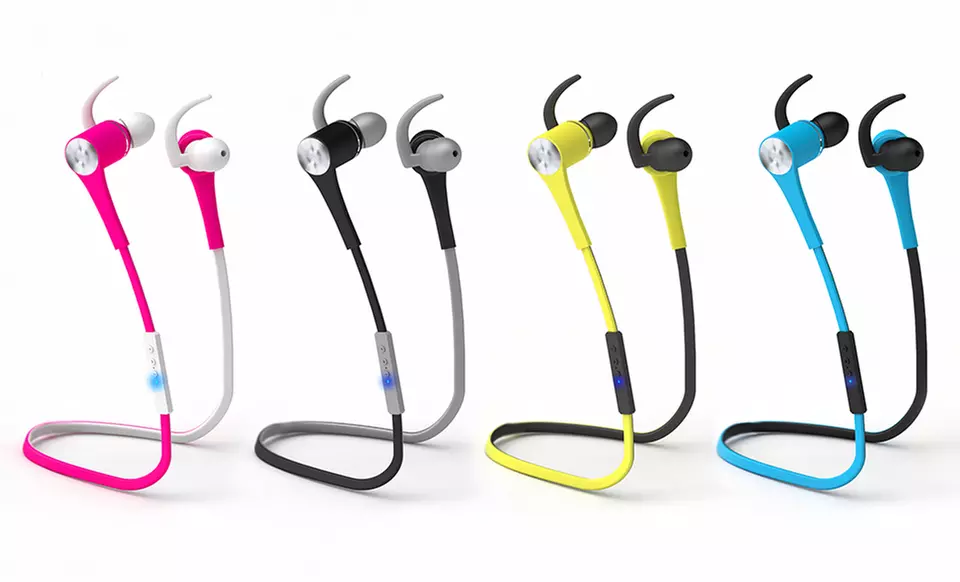 POM Gear Sport Pro2Go SP-100 Bluetooth 4.1 Wireless Noise Canceling Sweat-Proof Premium Earbuds with Mic - Primary Image
