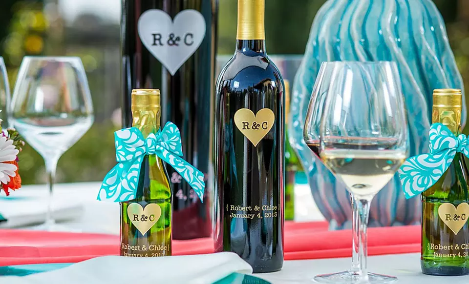 Custom-Etched Bottle of Wine from Miramonte Winery - Primary Image