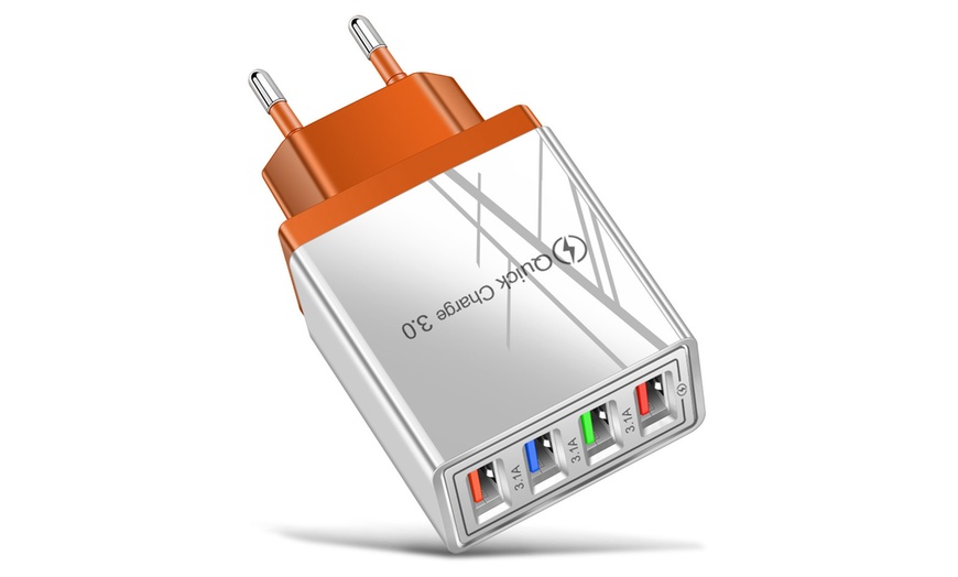 Image 7: 1x oder 2x USB-Schnell-Ladegerät mit 4 USB-Ports